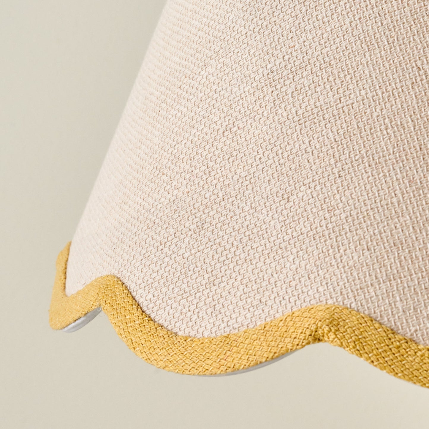 Yellow Wavy Trim Linen Shade
