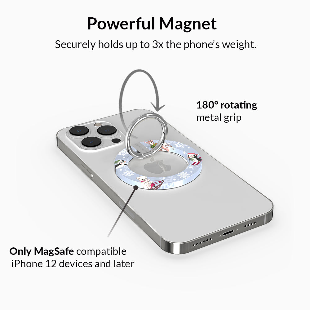 Winter Wonderland Baby Animals MagSafe Grip Ring