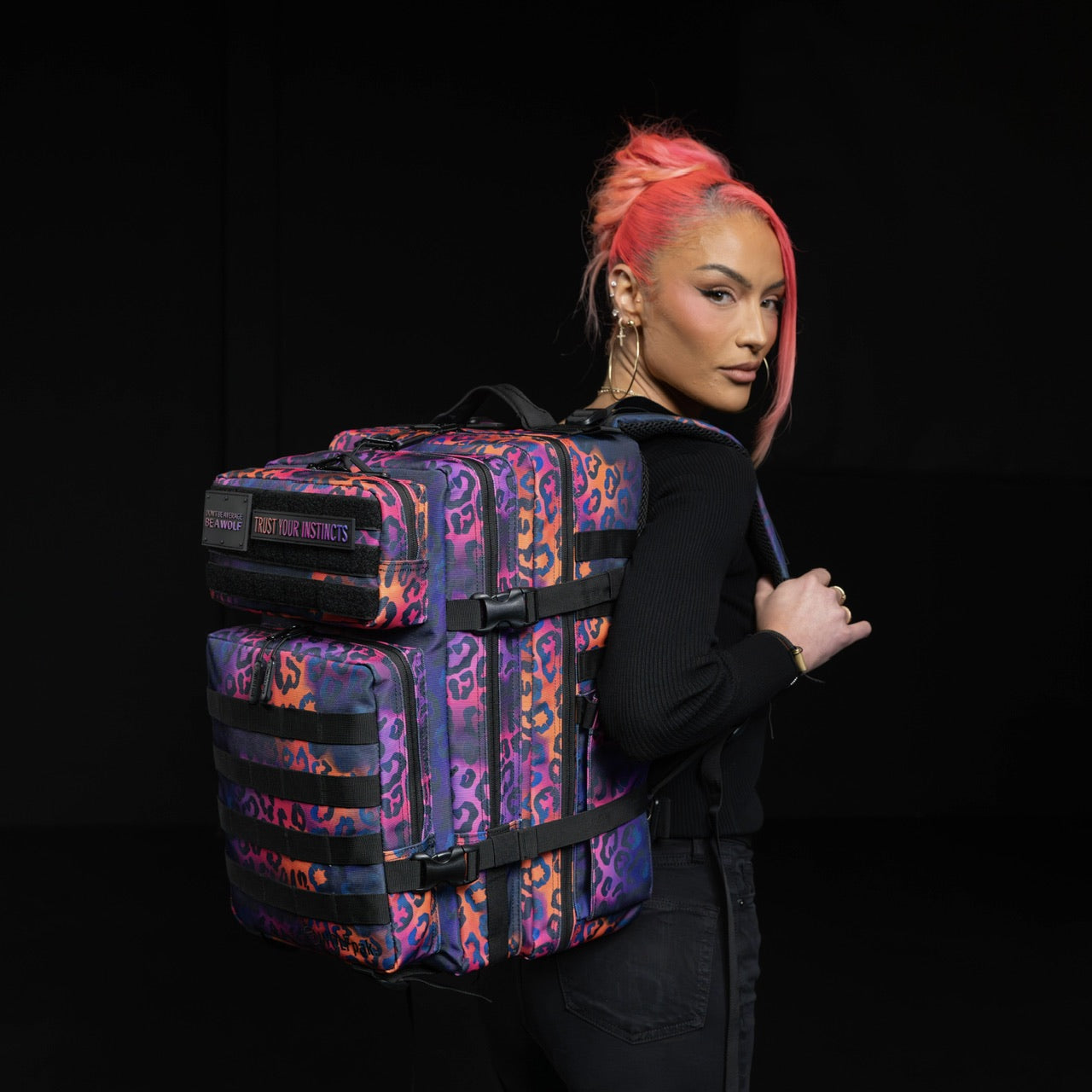 45L Backpack Neon Leopard