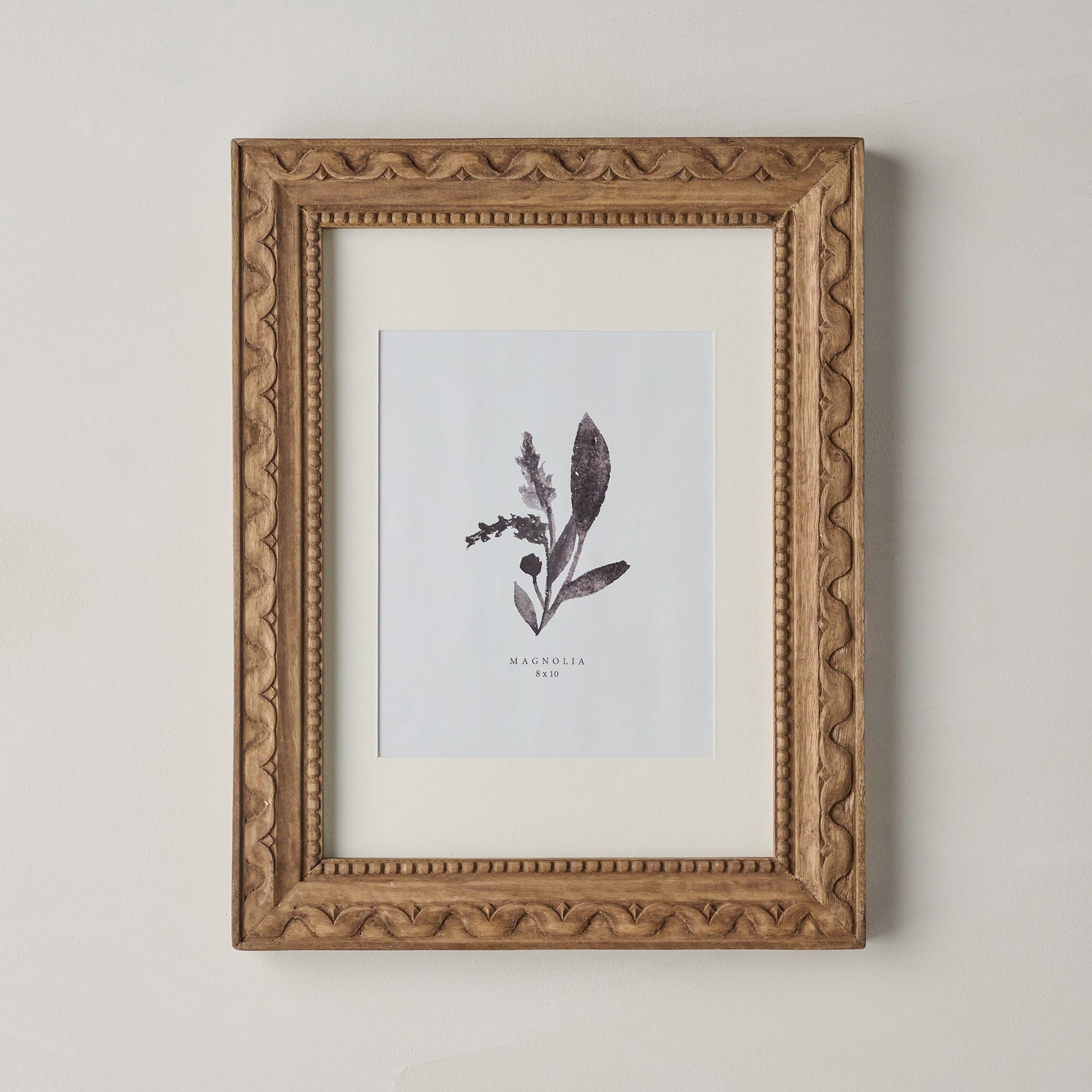 Willa Antiqued Wood Wall Frame with Matte