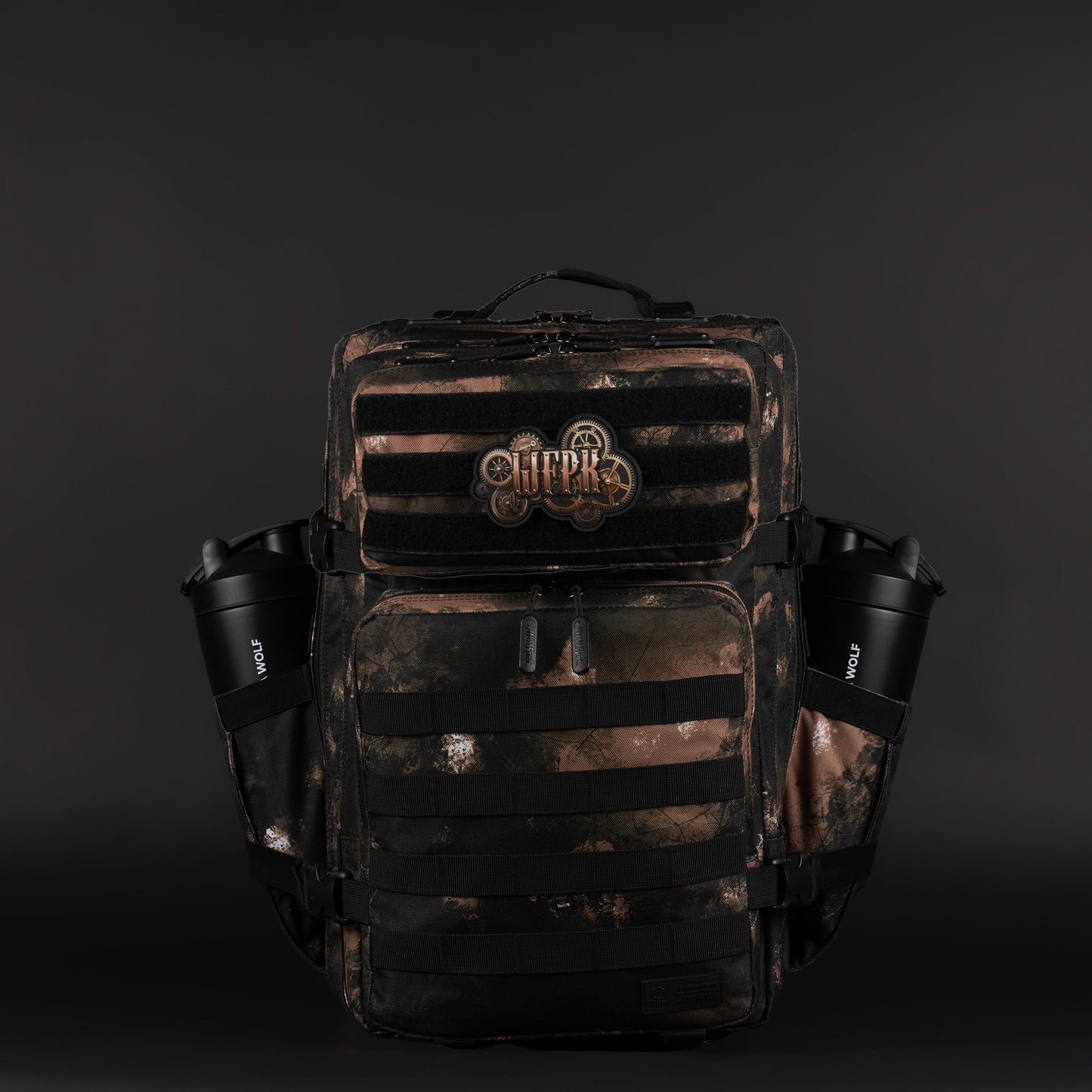 45L Backpack Black Steampunk