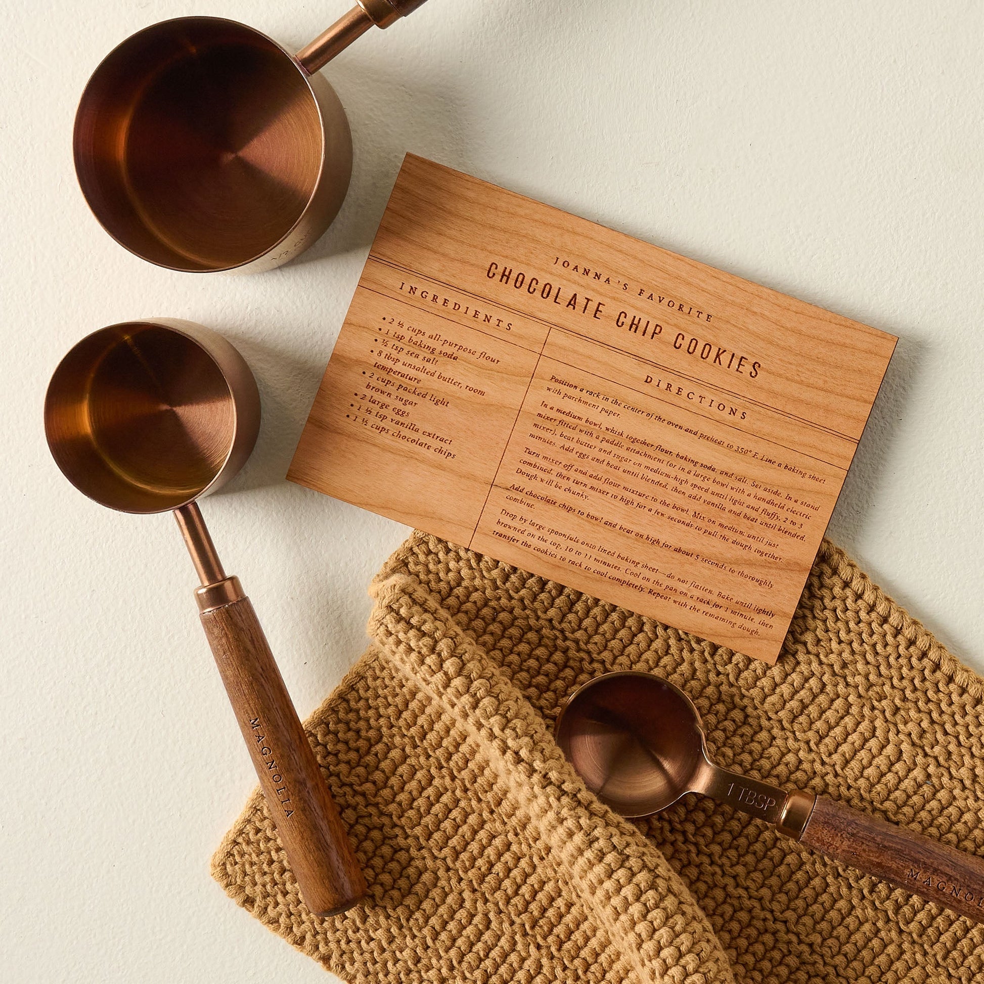 Wooden Recipe Card (Chocolate Chip Cookies)