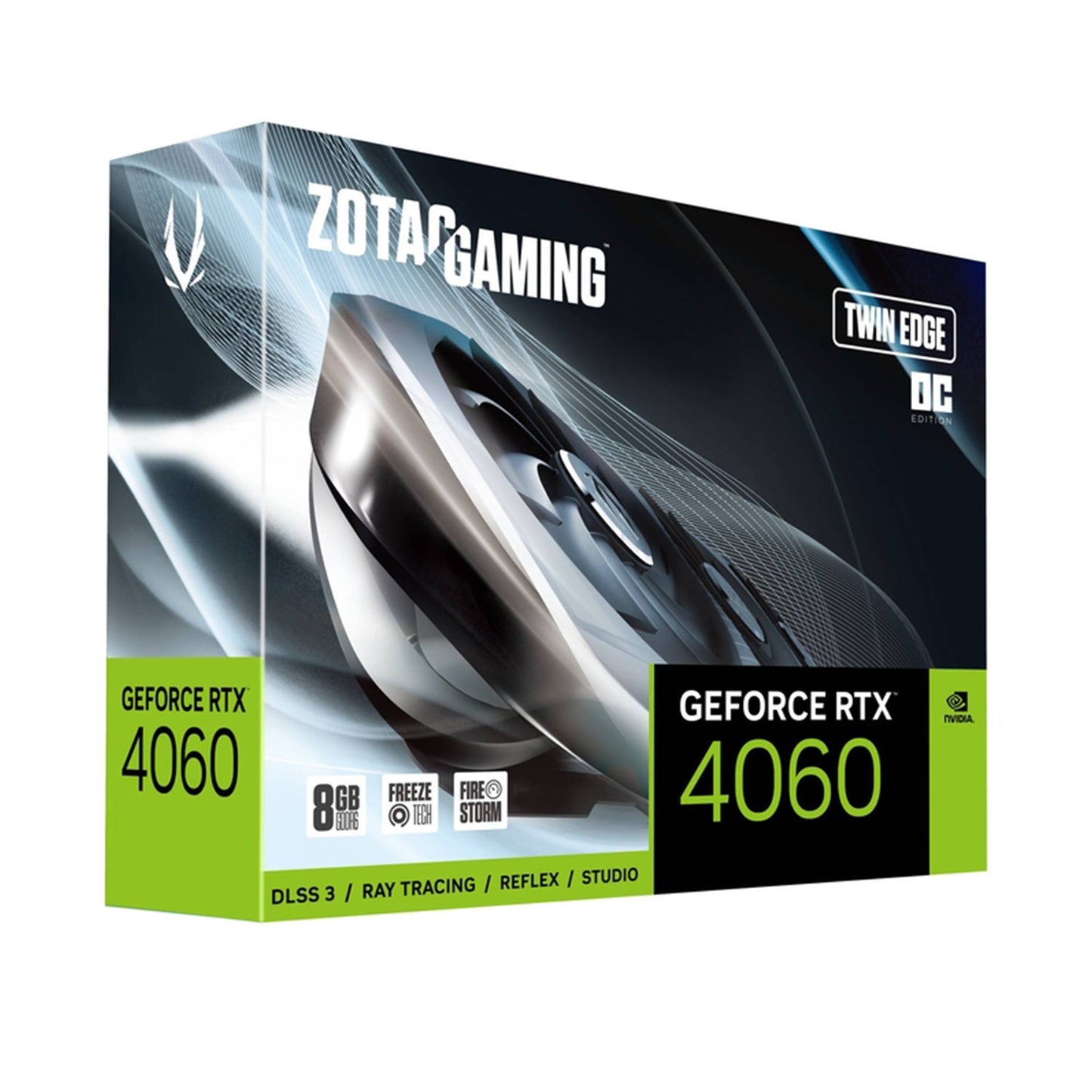 ZOTAC Gaming GeForce RTX 4060 8GB Twin Edge OC Graphics Card, 8GB GDDR6, 128-Bit Memory, Compact design with 2 Slot footprint, 3x Display Port, HDMI - (ZT-D40600H-10M)